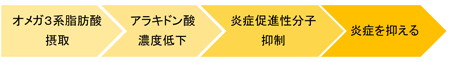 オメガ３系脂肪酸摂取の抗炎症作用